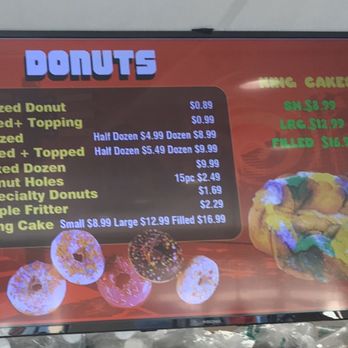City Donuts & Cafe - Menu Sign - Donuts Near Me - New Orleans, Louisiana