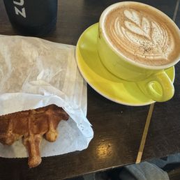 Windfall latte, Churro waffle