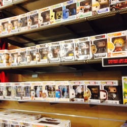 Hot Topic - Wall of Funko Pop figurines. I like the Game of Thrones line.