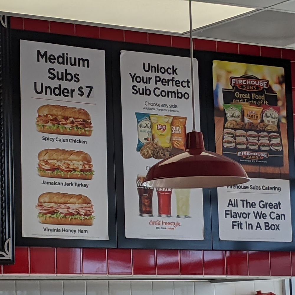 Firehouse Subs - menus on the wall - Sandwiches Near Me - La Verne, California