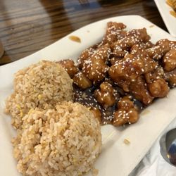 Chef Cao's - Sesame chicken with fried rice