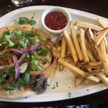Hapy Bistro - Gyro sandwich with fries - Mediterranean Near Me - Pismo Beach, California Hapy Bistro - Gyro sandwich with fries - Mediterranean Near Me - Pismo Beach, California