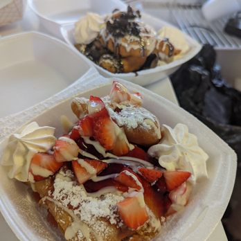 NOLA's Stuffed Snoballs - two plates of food - Food Trucks Near Me NOLA's Stuffed Snoballs - two plates of food - Food Trucks Near Me