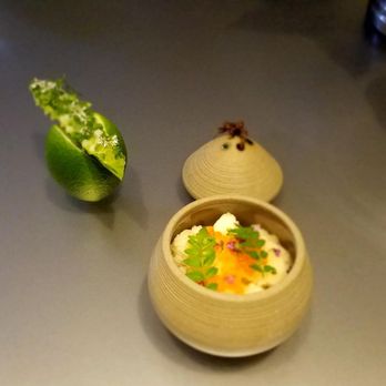 Alinea - 1st course - New American Near Me - Chicago, Illinois