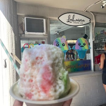 Lahaina Shave Ice - Melona, guava and blue Hawaii with a haupia snow cap - Desserts Near Me - Honolulu, Hawaii Lahaina Shave Ice - Melona, guava and blue Hawaii with a haupia snow cap - Desserts Near Me - Honolulu, Hawaii
