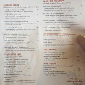 Mouthful Eatery - Menu as of March 2016. Some of the other ones are outdated. - Sandwiches Near Me - Thousand Oaks, California