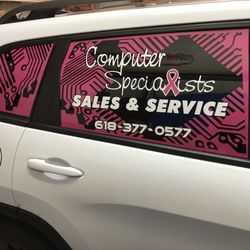 Computer Specialists - Sign Magic in Godfrey, IL just did the windows of our vehicle.