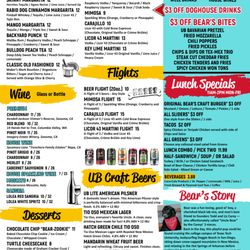 Uncle Bear's Grill and Tap - Mesa - New 2025 Menu - Launched February 26, 2025