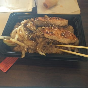 Shinrai Japanese Bistro - Murphy TX - Teriyaki salmon with fried rice! - Japanese Near Me - Murphy, Texas