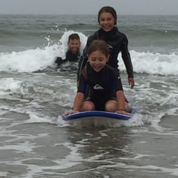 Miguel was amazing with our girls!! At first they didn't want to surf and then we couldn't get them out of the water.