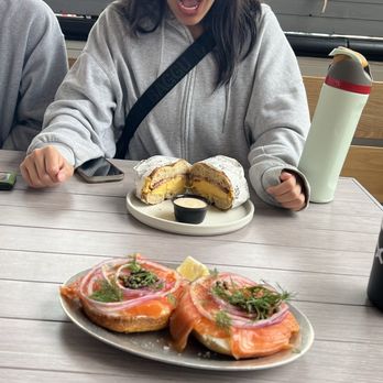 Boil & Bake - the lox (bottom), the new yorker (top) - Bagels Near Me - Costa Mesa, California
