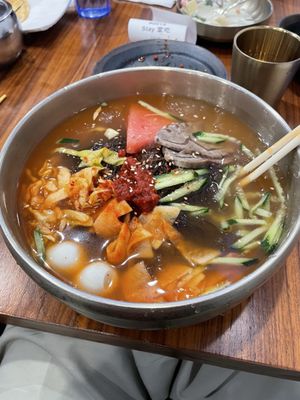 Guk Su Jip 국수집 - 北方面家 - Cold Korean Noodle Naengmyeon (냉면) & Dolsot Bibimbap by null