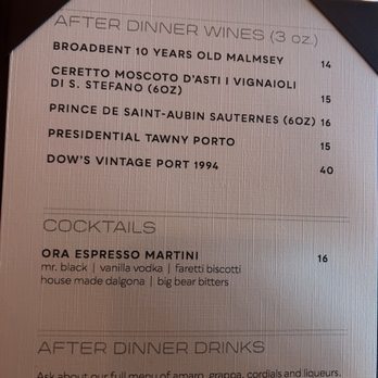 ORA FreeStyle Italian - Dessert menu - Italian Near Me - Oradell, New Jersey ORA FreeStyle Italian - Dessert menu - Italian Near Me - Oradell, New Jersey