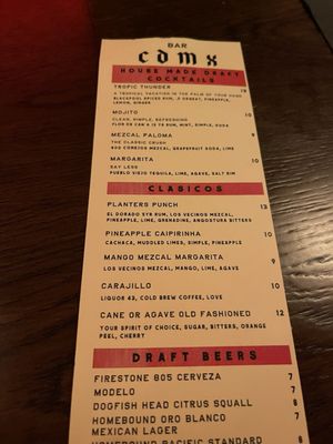 Menu photo 6 Bar Cdmx Los Angeles, CA