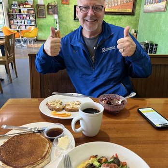 Creative Juices Natural Cafe - Gluten Free Pancakes, Veggie Eggs, peanut butter and banana GF toast - Juice Bars & Smoothies Near Me - St Augustine, Florida