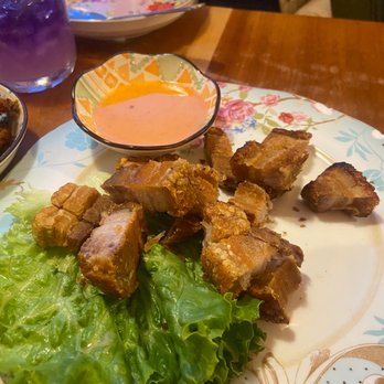 Rukdiew Cafe - Crispy Pork Belly - Thai Near Me - Portland, Oregon