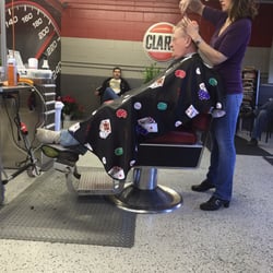 Christine's Hot Rod Hair - Christine cutting away!