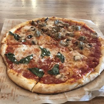 Blaze Pizza - Half margherita, half meatball and mushroom. On a 1 out of 10 scale I'd give it a 5. - Pizza Near Me - Sugar Land, Texas Blaze Pizza - Half margherita, half meatball and mushroom. On a 1 out of 10 scale I'd give it a 5. - Pizza Near Me - Sugar Land, Texas
