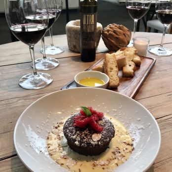 Ettore Osteria - Wine Tasting with Focaccia Bread and Torta Barozzi (Chocolate Cake) at Ettore Vino e Cucina. - Italian Near Me - Los Angeles, California Ettore Osteria - Wine Tasting with Focaccia Bread and Torta Barozzi (Chocolate Cake) at Ettore Vino e Cucina. - Italian Near Me - Los Angeles, California
