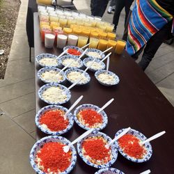 Tagoeria - Elote Bowls (with & w/out hot Cheetos) Different Flavored Drinks