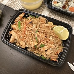Salmon Sushi - Chicken Pad Thai