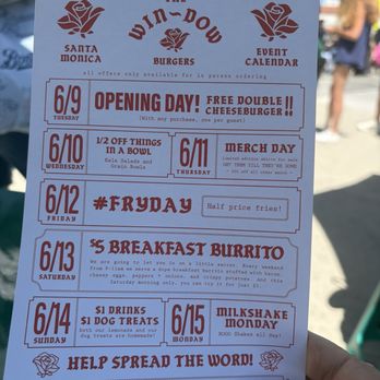 The Win-Dow Santa Monica - Grand opening events - Burgers Near Me - Santa Monica, California The Win-Dow Santa Monica - Grand opening events - Burgers Near Me - Santa Monica, California