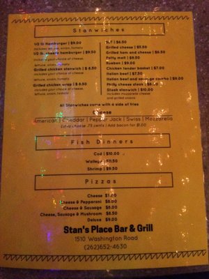 Menu photo 4 Stan's Place Kenosha, WI Menu photo 4 Stan's Place Kenosha, WI