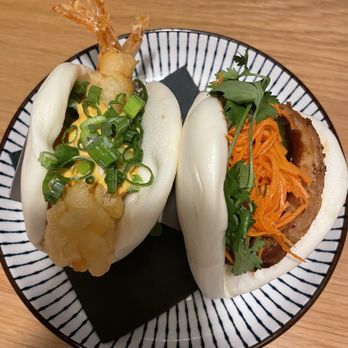 Fushipoke - Shrimp tempura bun and pork belly bun - Poke Near Me - Sarasota, Florida Fushipoke - Shrimp tempura bun and pork belly bun - Poke Near Me - Sarasota, Florida