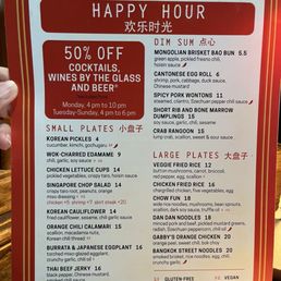 Happy Hour Menu Happy Hour Menu