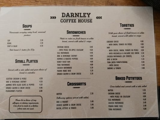 Menu photo 3 Darnley Coffee House Stirling, STG