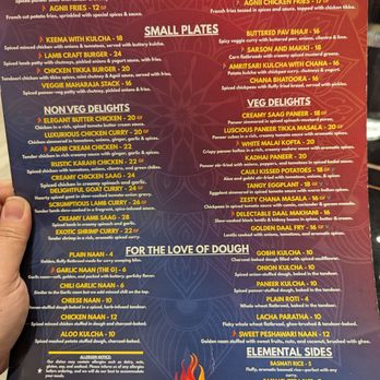Agnii A Fiery Experience - Menu - Indian Near Me - Covina, California
