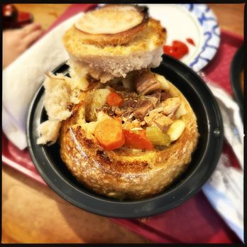 Seven Tribesmen Brewery - Hungarian gulyás in a bread bowl by EuroDough - Breweries Near Me - Wayne, New Jersey