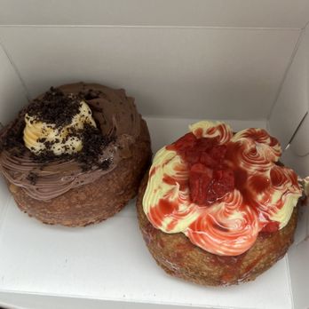 Donnie’s Donuts - Chocolate Cheesecake donut and strawberry lemonade donut - Coffee & Tea Near Me - Atlanta, Georgia