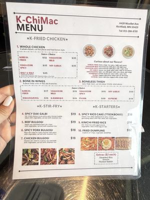 Menu photo 2 K ChiMac Richfield, MN