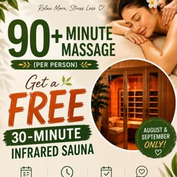 Wanserene Organic Spa & Massage - FREE 30-Min Infrared Sauna with 90+ Min Massage