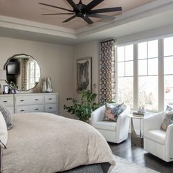 Bedroom furniture layout designed by Dwellings