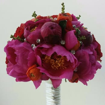 Flower Decor - My bridal bouquet! Beautiful arrangement with rich and warm colors of flowers for my winter wedding! Love that very much! - Florists Near Me - San Jose, California