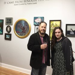 Haven Gallery - Me and my daughter Josie viewing the fantastic "It Came from Beneath the Sea" exhibition curated by Travis Louie at Haven Gallery.