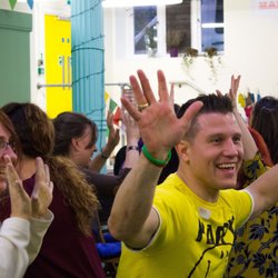Museum of Happiness - Our first ever group of visitors to The Museum of Happiness Experience