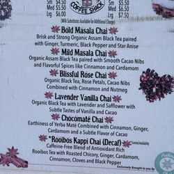 Coffee Shack Brew and Q - Menu 4/2025