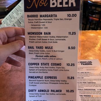 Barrio Brewing - Cocktail Menu - Breweries Near Me - Tucson, Arizona