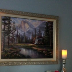 Thomas Kinkade Signature Gallery - Valley Chapel Yosemite with Clarissa frame