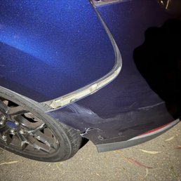 Damage to the rear of my 2016 Ford Focus.