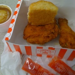 Snack Box (2 pc. chicken, biscuit, mashed potatoes) - $3.95 + tax