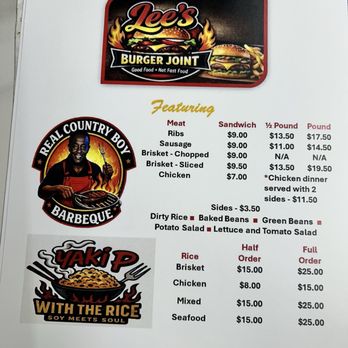 Lee's Burger Joint - Weekend menu - Chicken Wings Near Me - Houston, Texas