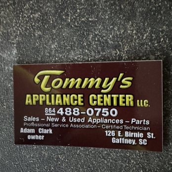 Tommy's Appliance Center - 2/26/26 - Appliances & Repair Near Me - Gaffney, South Carolina