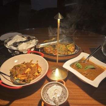 Kiran's - Paneer Karahi, Tandoori Chicken with Daal Makhni, Rhogan Josh, and Kiran's Bread - Indian Near Me - Houston, Texas Kiran's - Paneer Karahi, Tandoori Chicken with Daal Makhni, Rhogan Josh, and Kiran's Bread - Indian Near Me - Houston, Texas