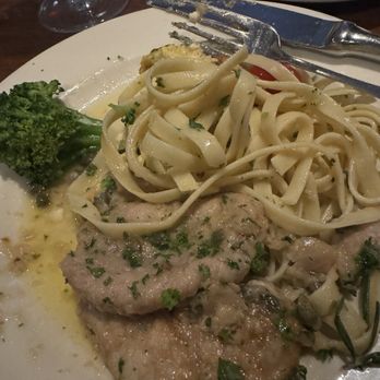 Augusta Grill - Veal Piccata with broccoli and squash casserole. - American Near Me - Greenville, South Carolina