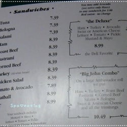 Grove Market and Deli - Menu