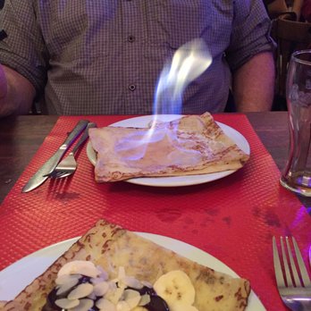 Crêperie Beaubourg - Grand Marnier crepes- flambé table side. - Creperies Near Me - Paris, 75